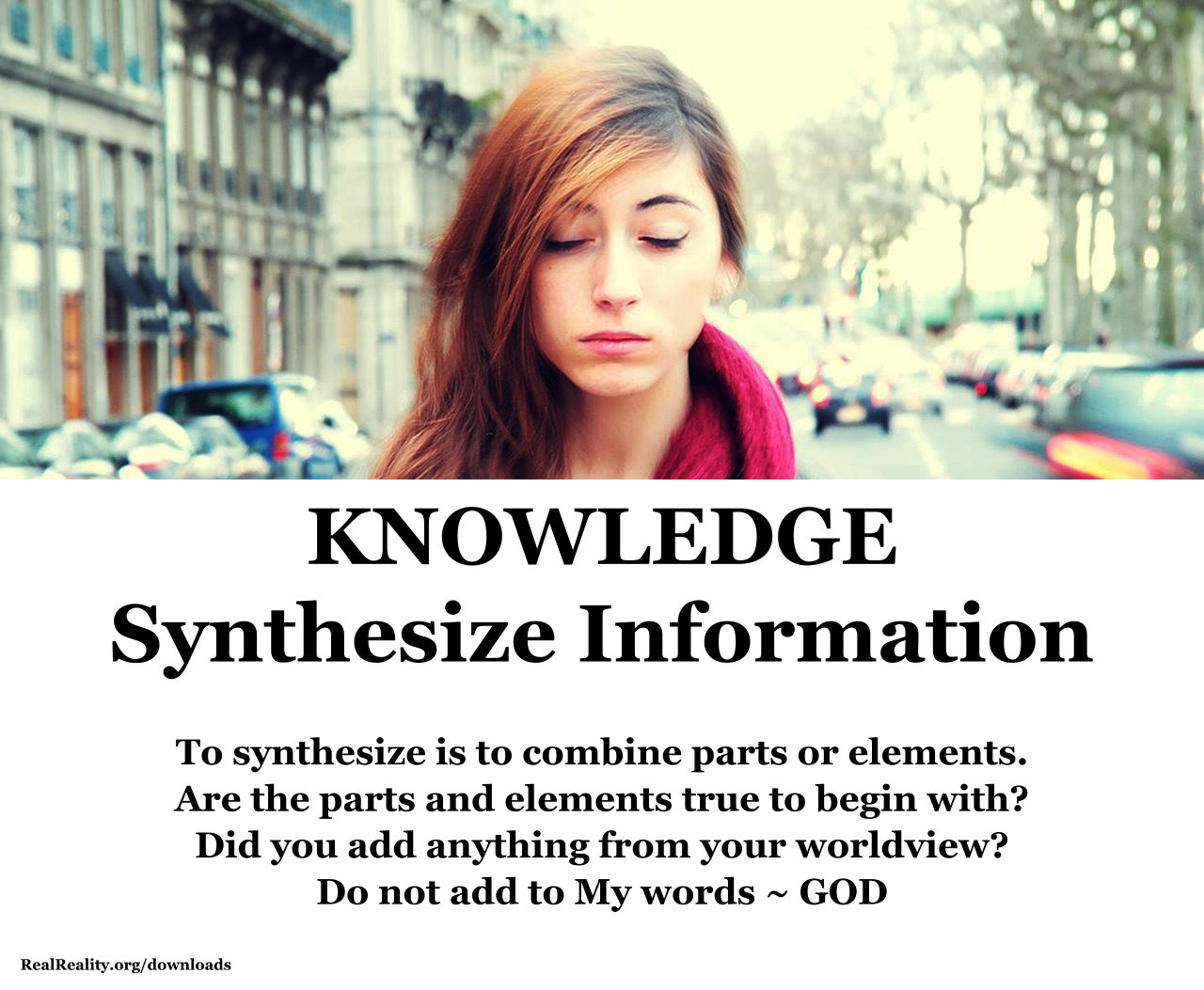 Synthesizing new information by combining parts makes no sense when you don’t know for certain those parts are true.