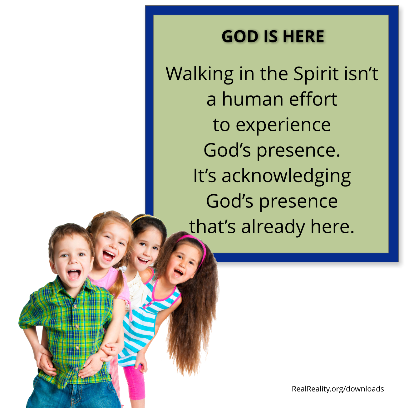 GOD IS HERE: Walking in the Spirit isn’t a human effort to experience God’s presence. It’s acknowledging God’s presence that’s already here.