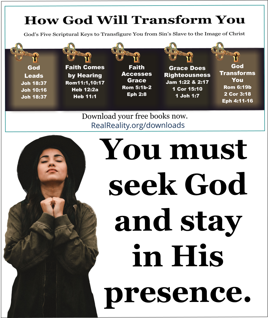 You must seek God. You must stay in His presence in everything you do. 