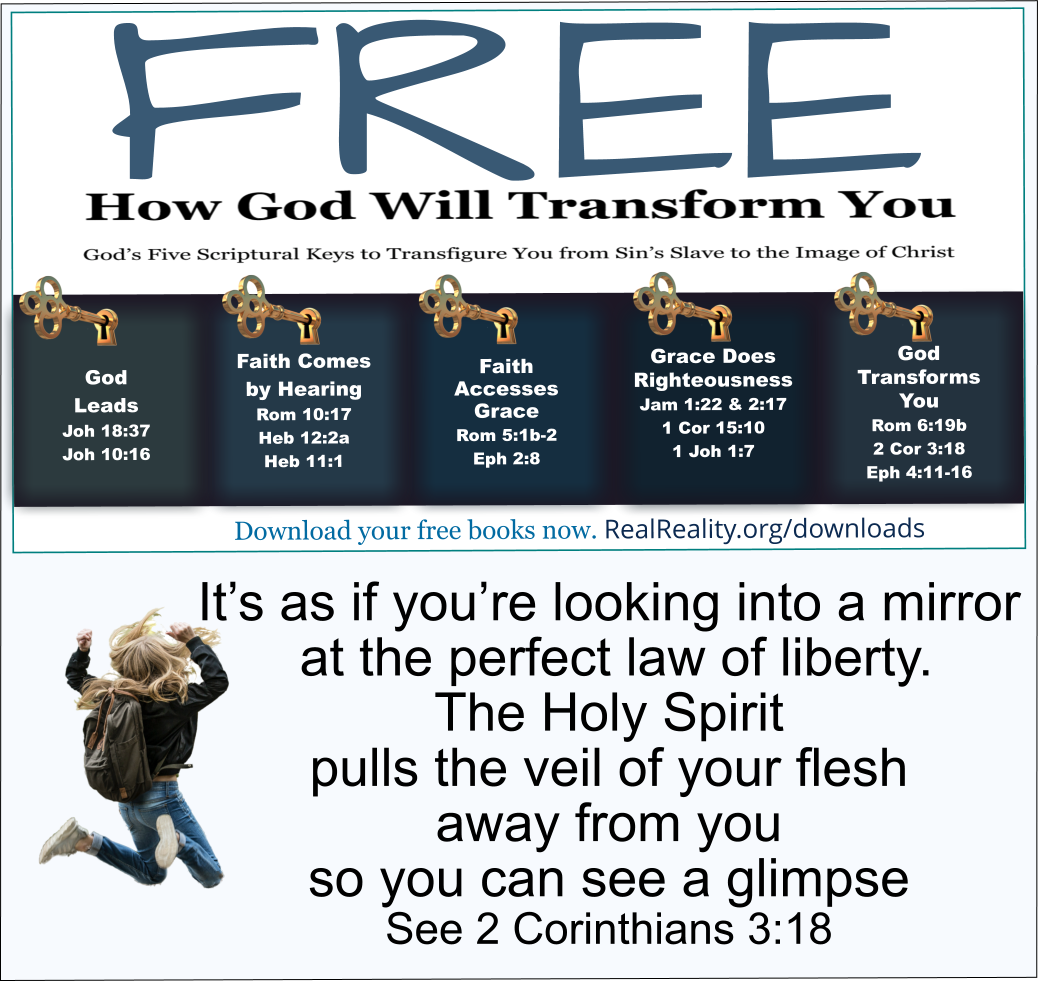 The Holy Spirit pulls the veil of your flesh away from you so you can see a glimpse.