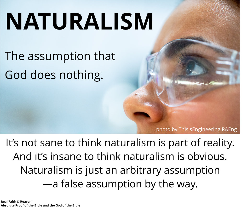 It’s not sane to think naturalism is part of reality.