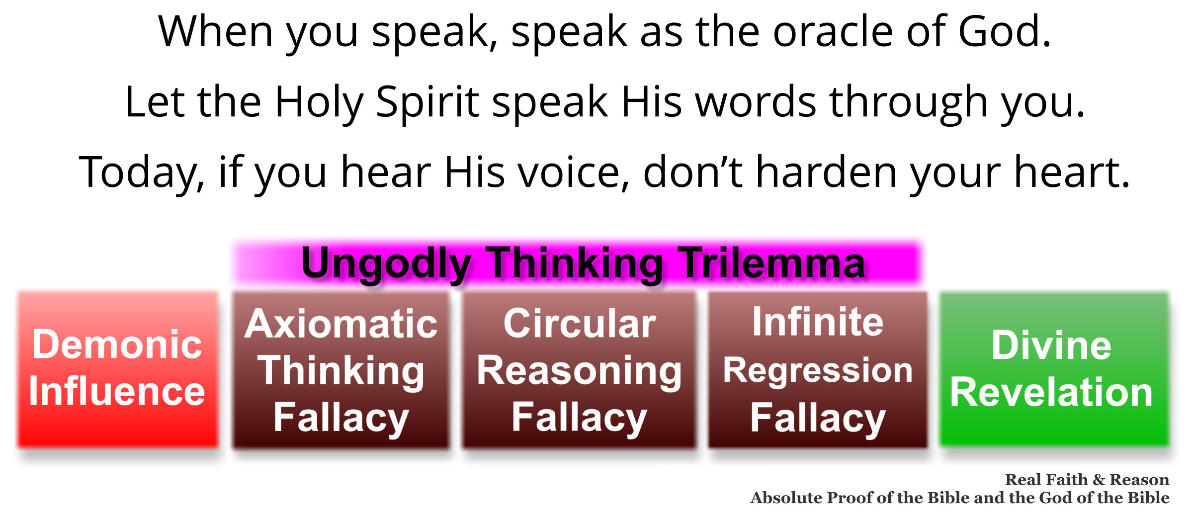 When you speak, speak as the oracle of God. Let the Holy Spirit speak His words through You.