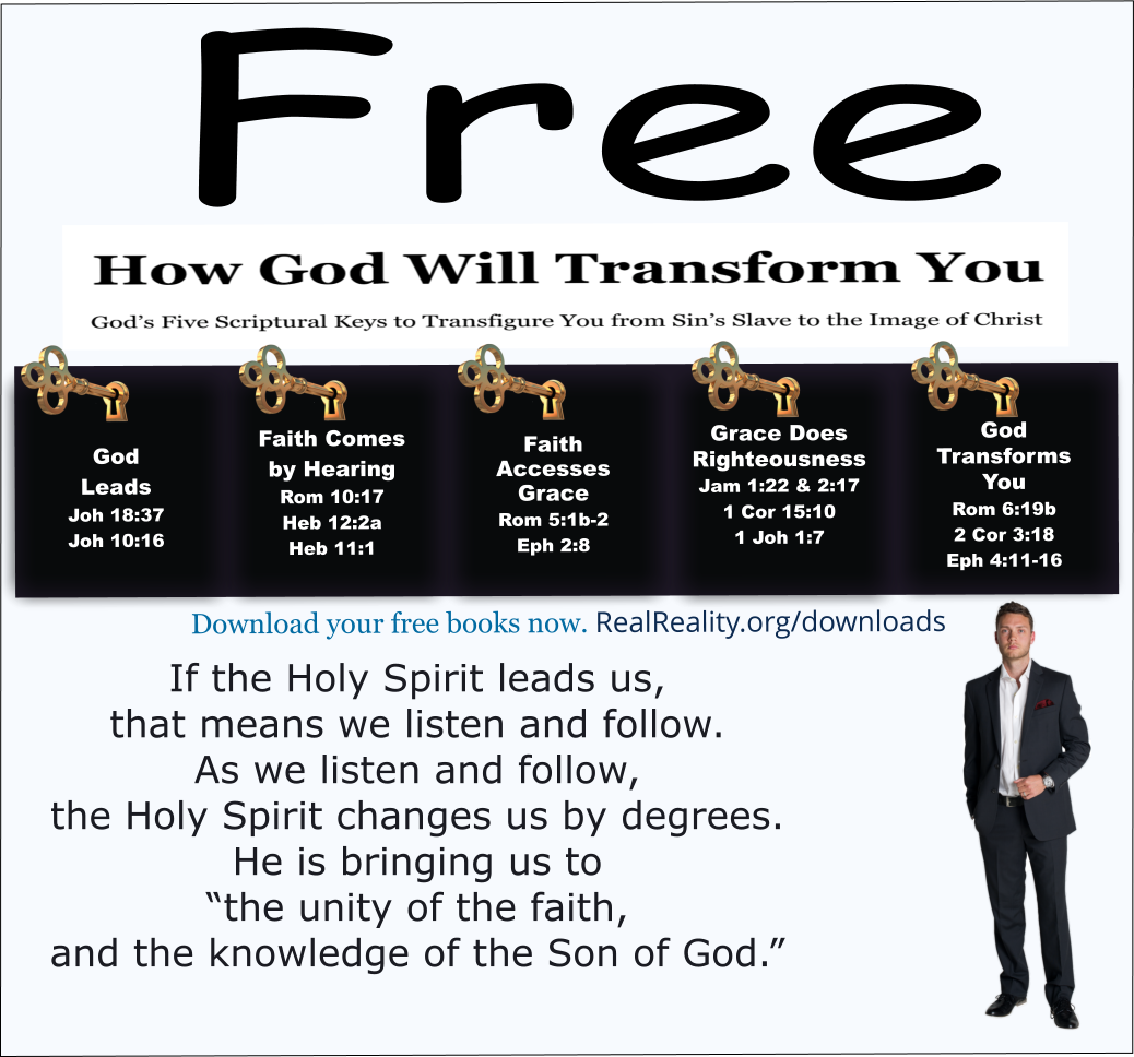 The Holy Spirit leads us. That means we listen and follow as the Holy Spirit changes us from glory to glory.