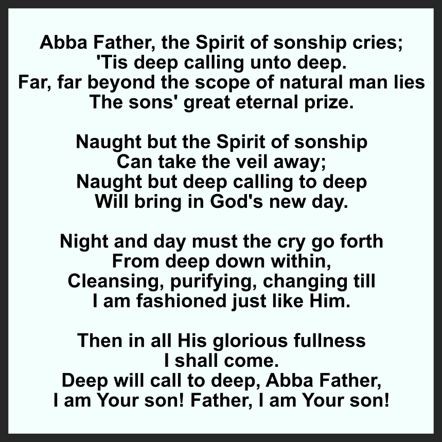 SPIRIT OF SONSHIP
