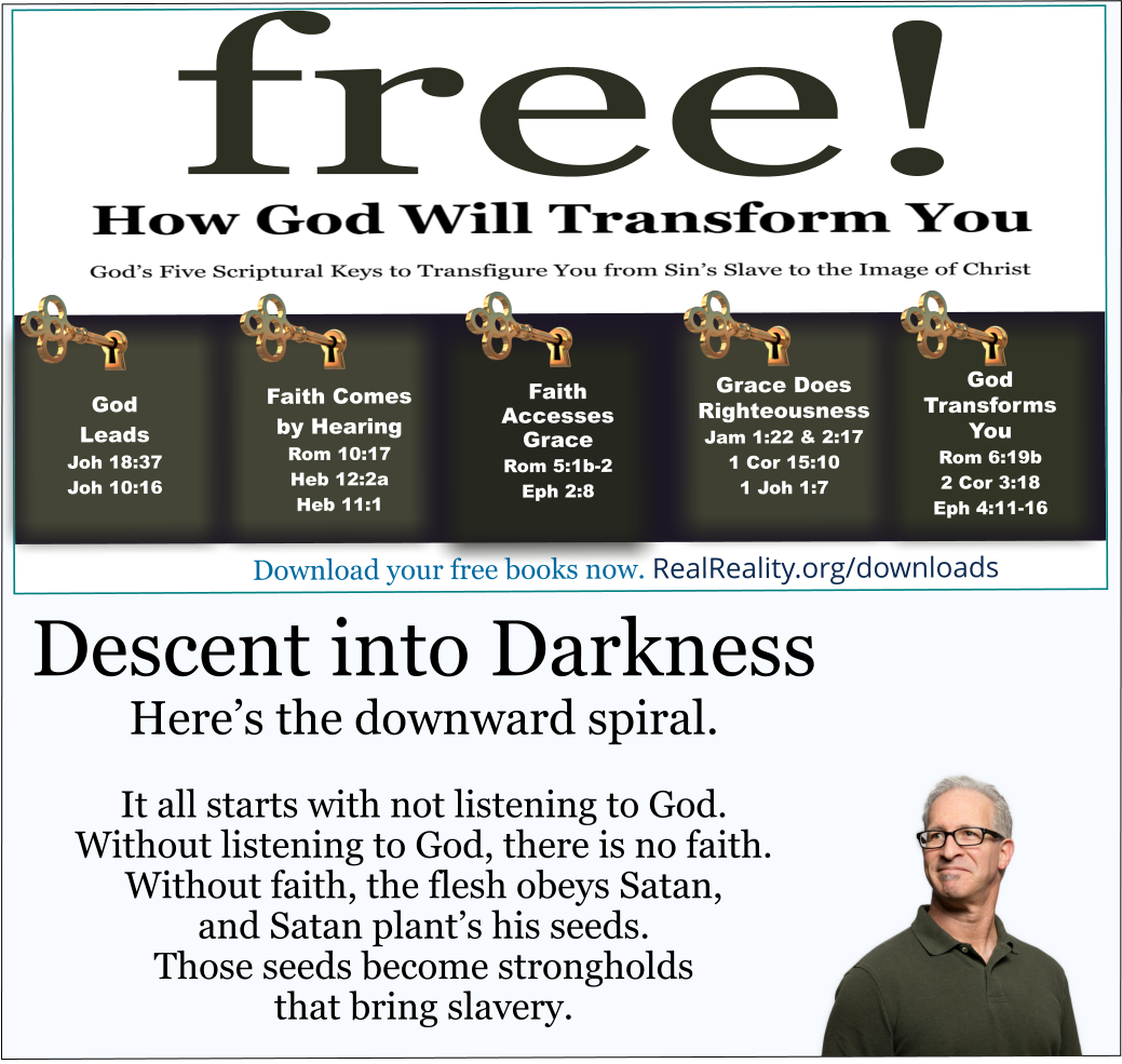 It all starts with not listening to God. Without listening to God, there is no faith. Without faith, the flesh obeys Satan.