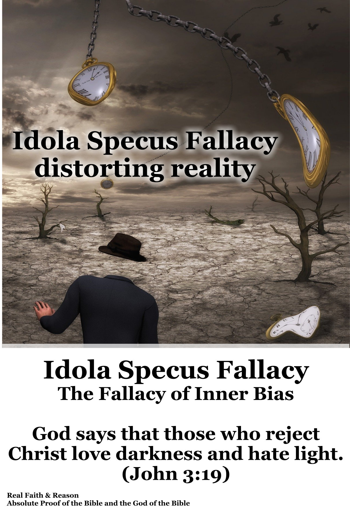 Idola Specus: Inner Bias. Those who reject Christ love darkness and hate light.