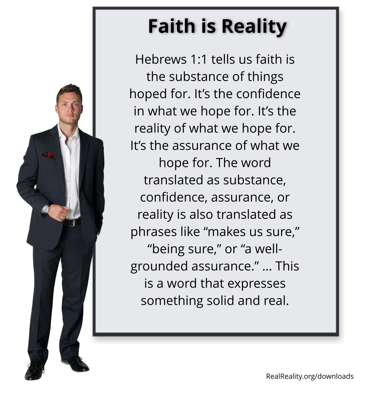 FAITH IS REALITY: Faith is the substance (reality) of things hoped for.