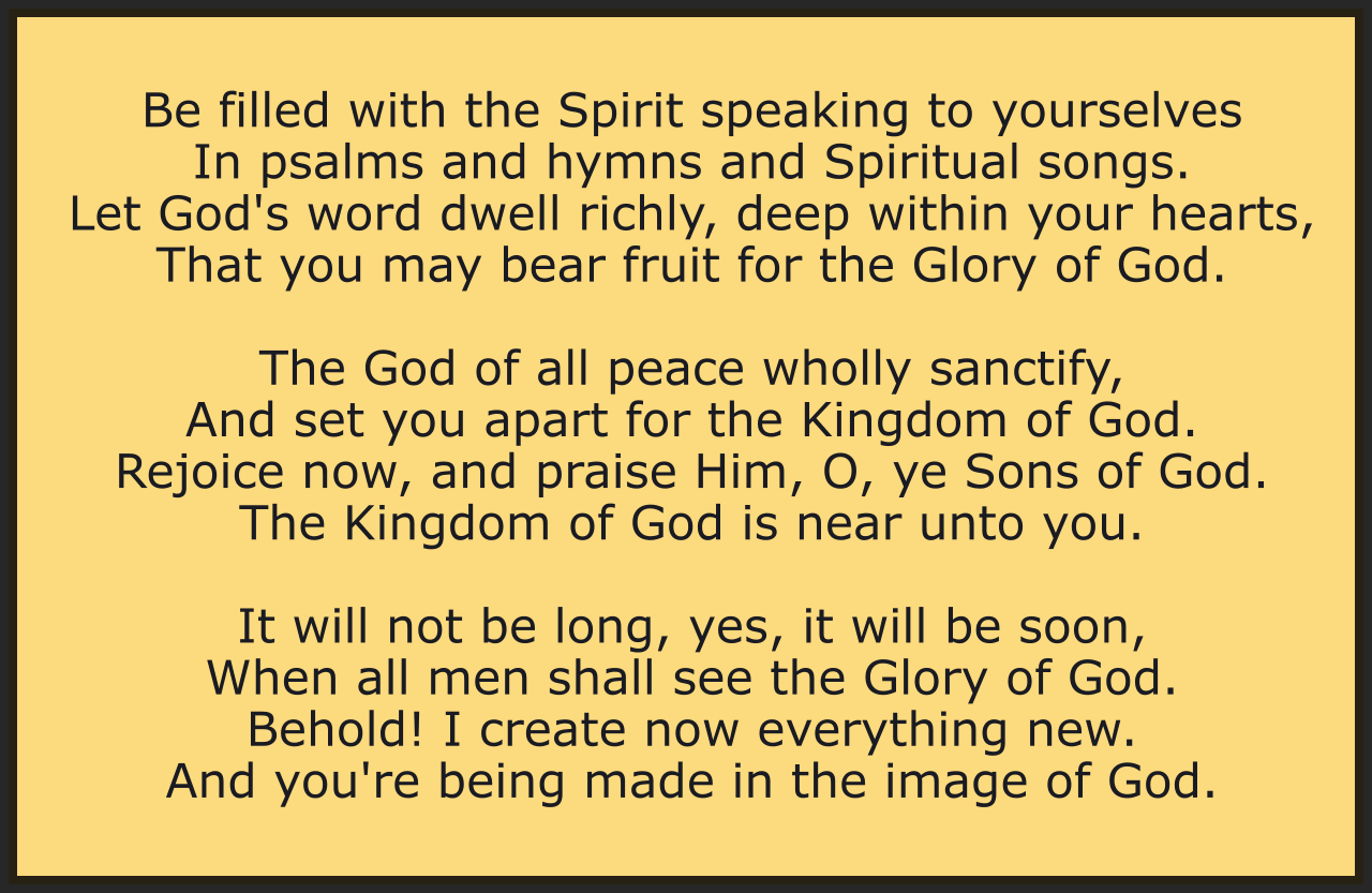 BE FILLED WITH THE SPIRIT