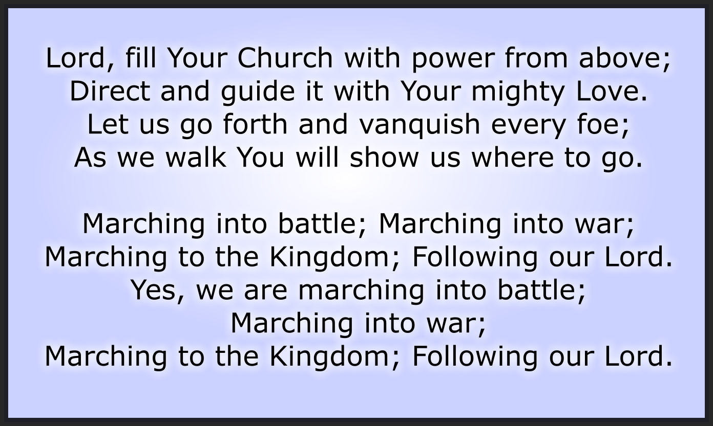 MARCHING TO THE KINGDOM