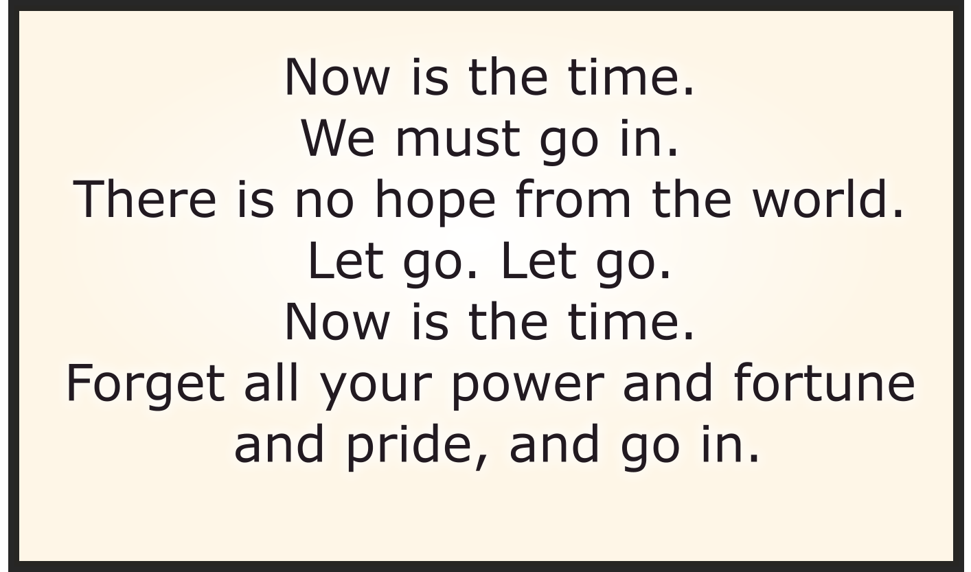 NOW IS THE TIME