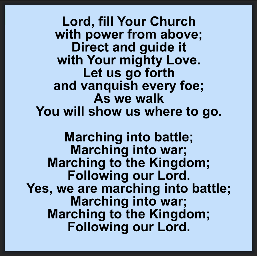 MARCHING TO THE KINGDOM