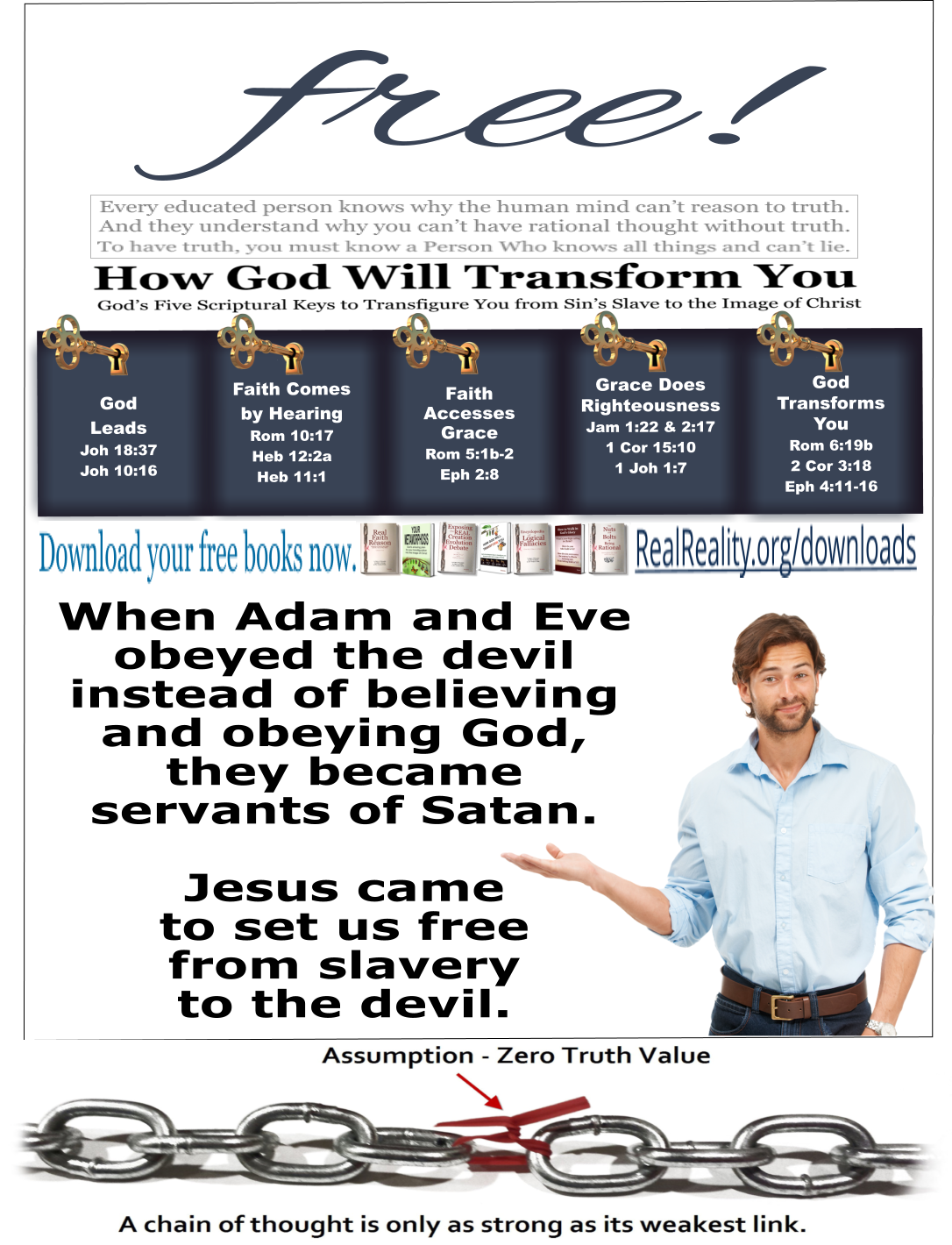 Adam and Eve made us slaves. Jesus set us free.